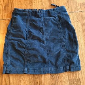 Free People Modern Femme Cord Mini - Navy Blue